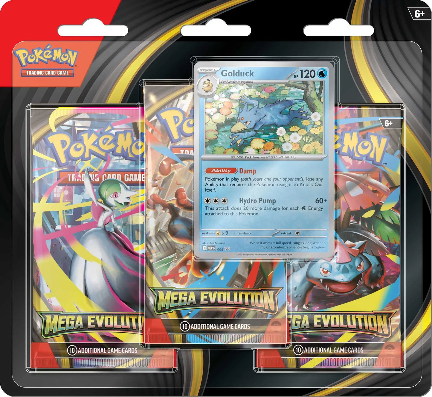 Mega Evolutions 3 Pack Blister - Golduck