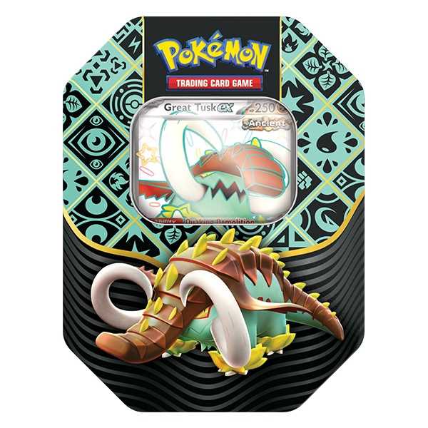 Paldean Fates Tin - Great Tusk - Pokemon TCG