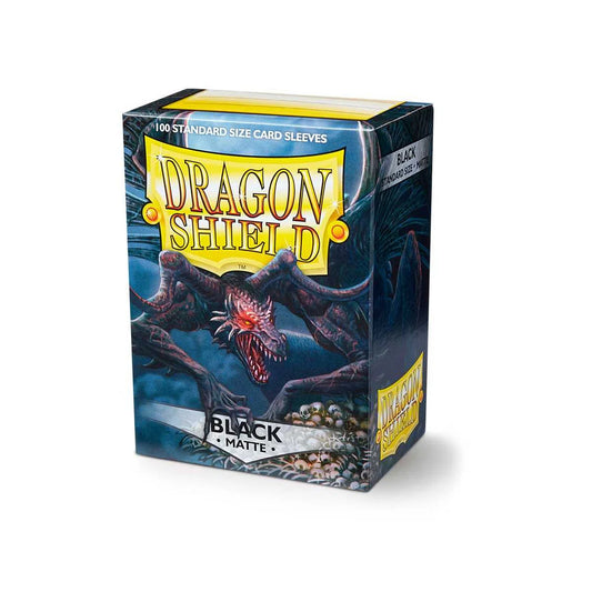 Dragon Shield Matte- Black (100 Standard Size Sleeves)