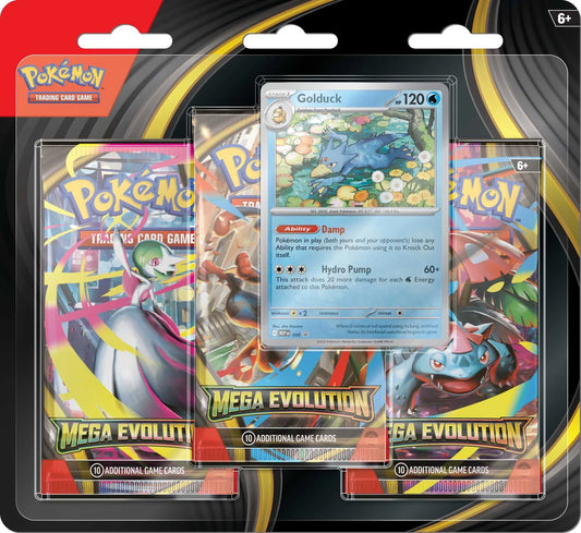 Mega Evolutions 3 Pack Blister - Golduck