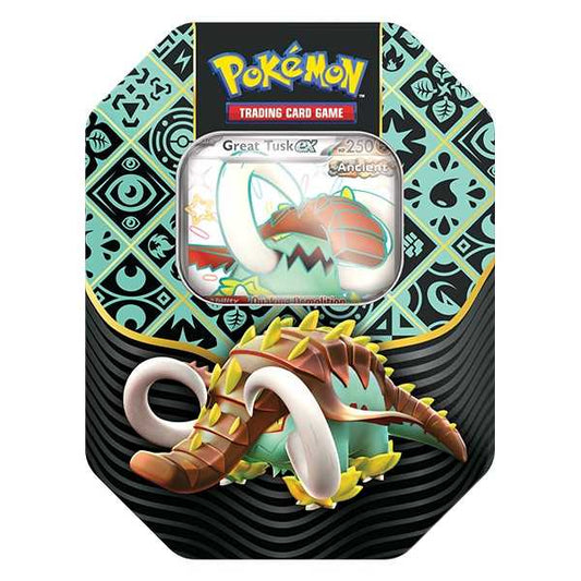 Paldean Fates Tin - Great Tusk - Pokemon TCG