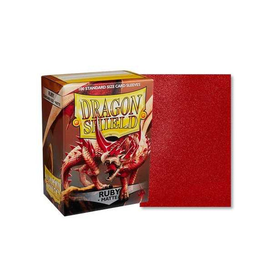 Dragon Shield Matte- Ruby (100 Standard Size Sleeves)